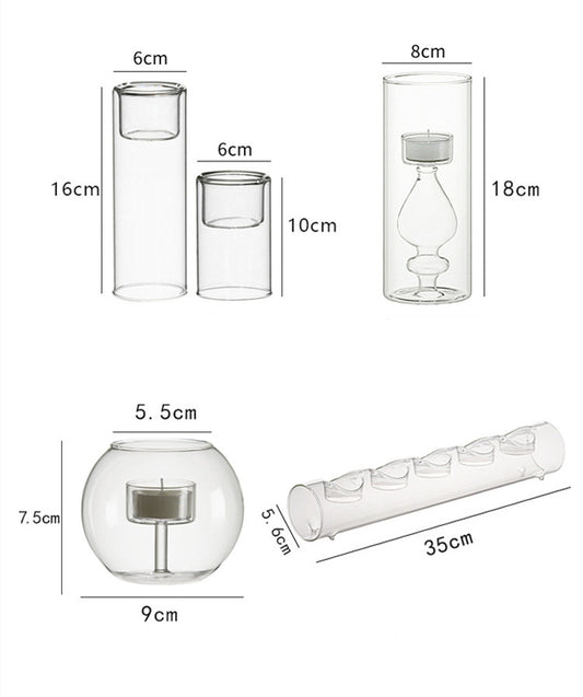 European Glass Candle Cup — view 2