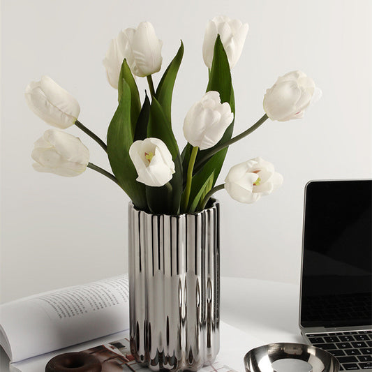 Straight Tube Ceramic Vase — view 2