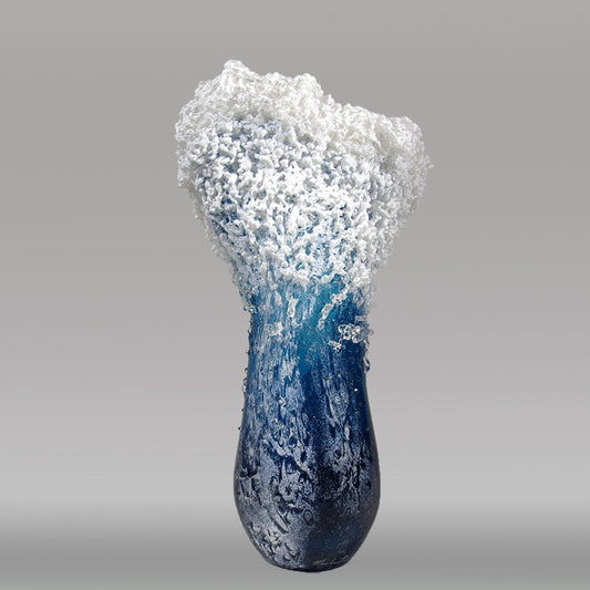 Ocean Wave Resin Vase, resin decor — view 2