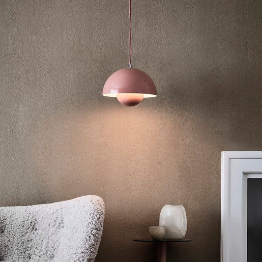 Full-Spectrum Creamy Bud Pendant Light, iron bud pendant light — view 2