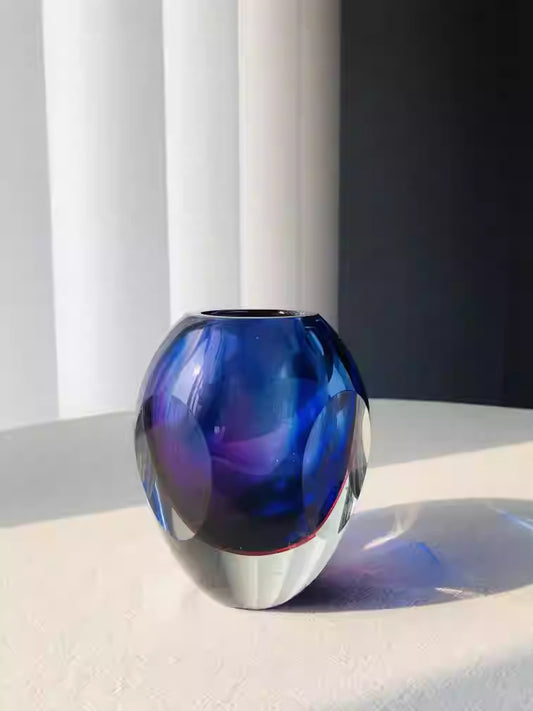 Handcrafted Blown Glass Ball Vase — view 2