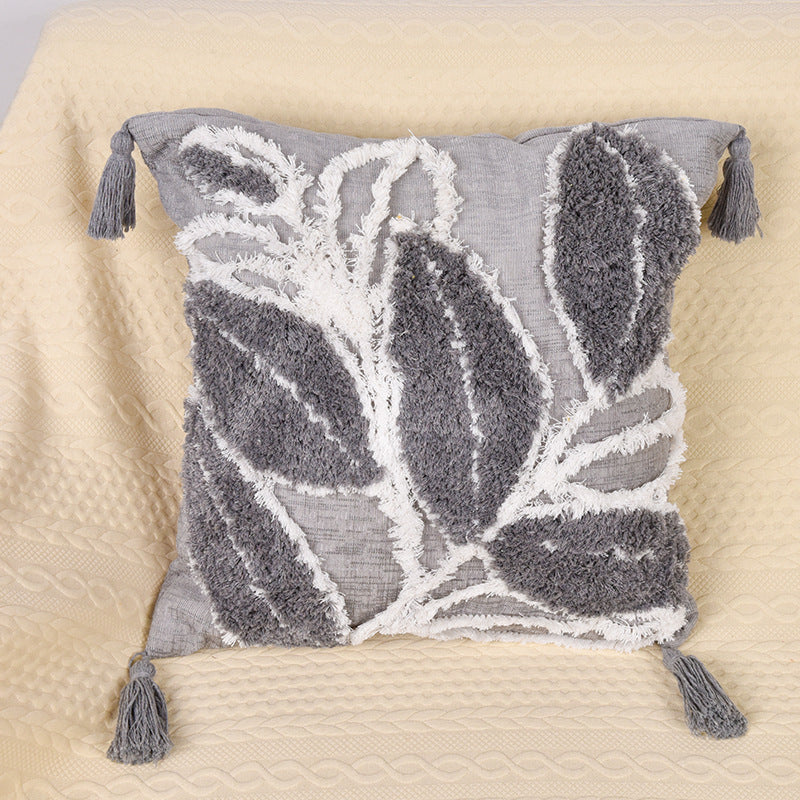 Tufted Leaf Throw Pillow Cover — view 6