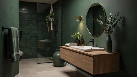 Professional header image for list-based article: 15 Bathroom Decor Ideas Trending in 2026 (No Renovation R...