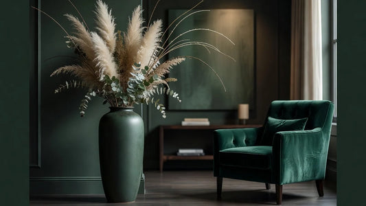Professional header image for list-based article: How to Style a Tall Floor Vase: Sizes, Materials, and Sta...