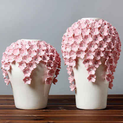 Handmade Chrysanthemum Vase, ceramic vase — view 3
