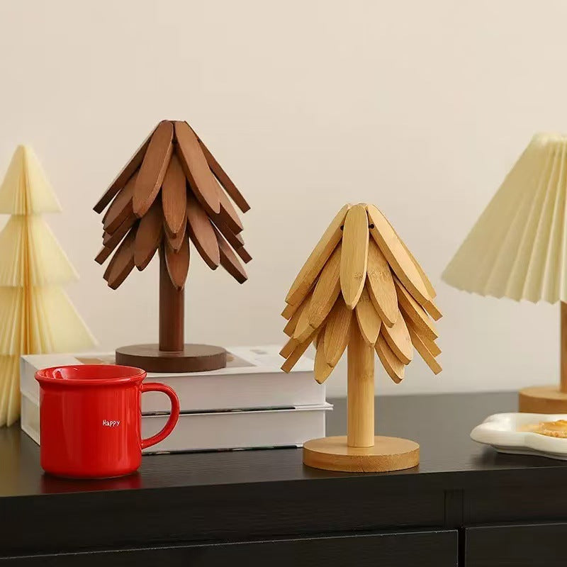 Bamboo Tree-Design Coaster Set — view 4