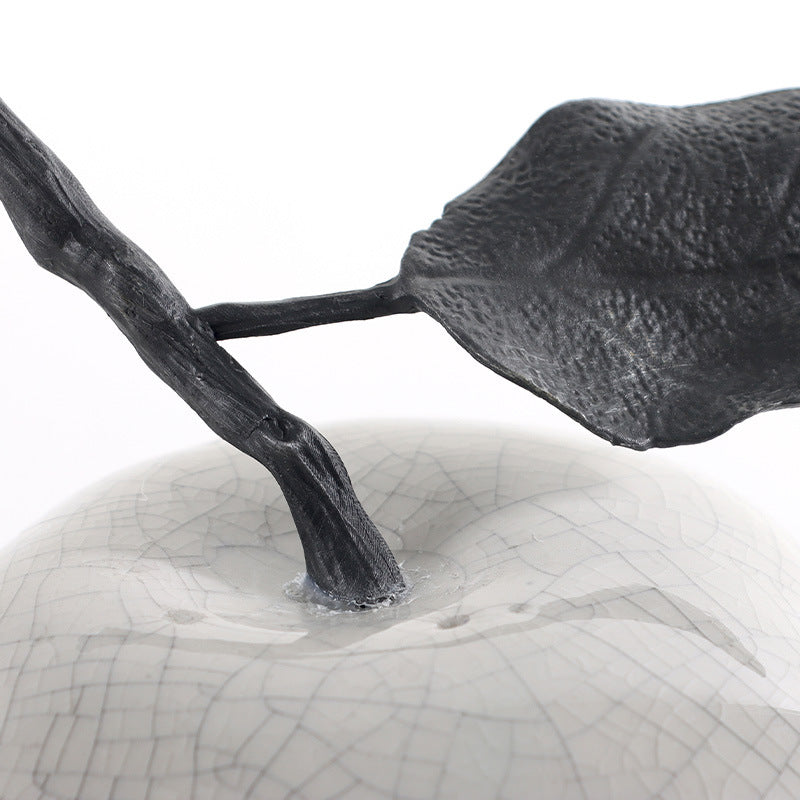 Marble-Effect Apple & Pear Sculpture — view 8