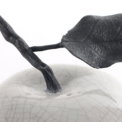Marble-Effect Apple & Pear Sculpture — view 8