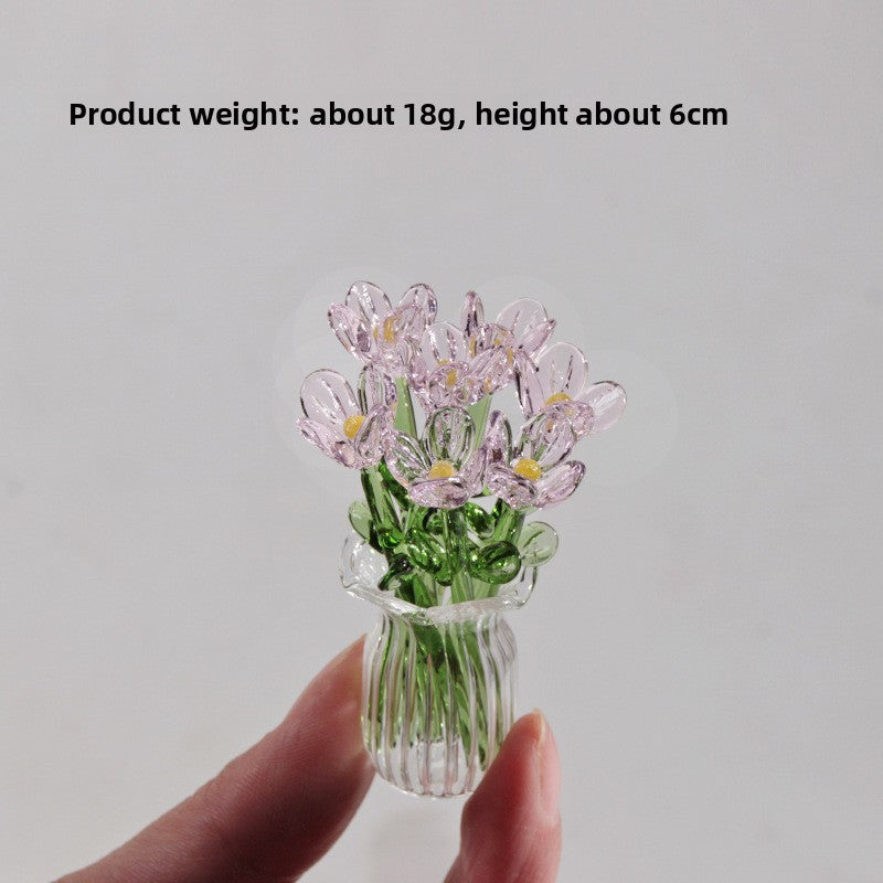 Handmade Glass Bouquet & Vase, glass decor — view 12