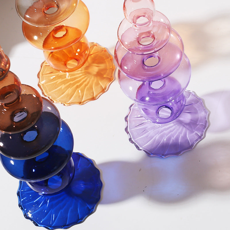Minimalist Glass Candlestick — view 3