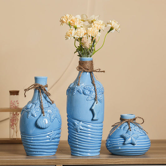 Mediterranean Ceramic Vase — textured ceramic decor | BYHIMSELF