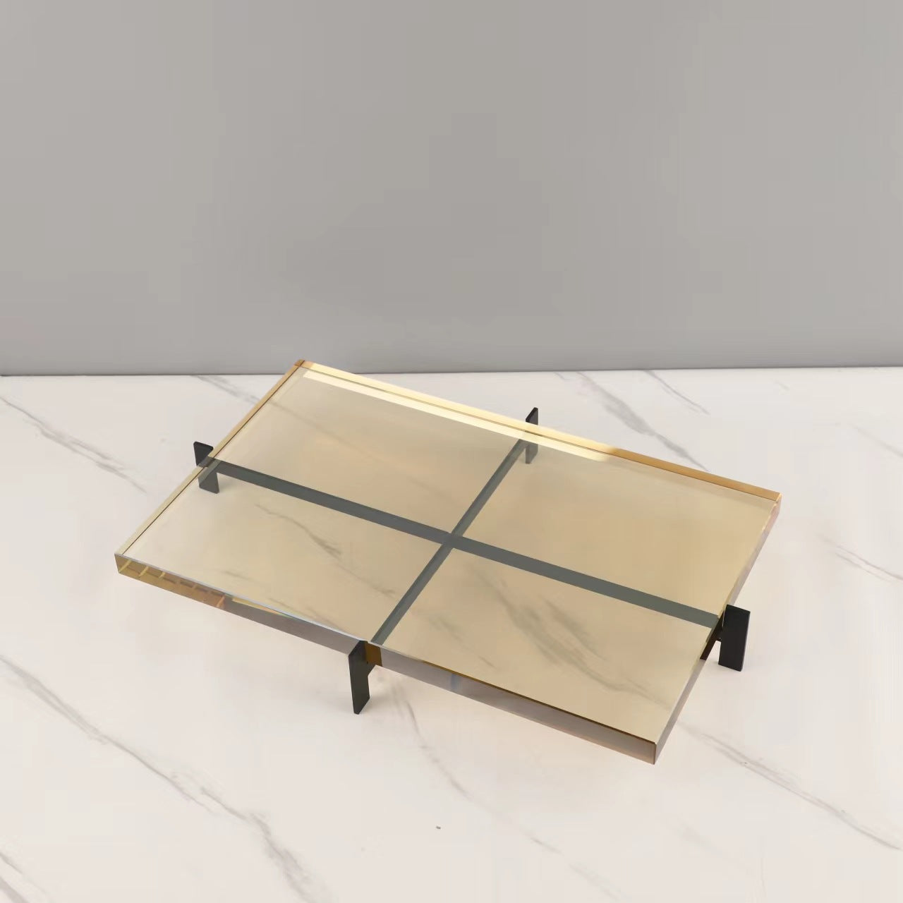 Smoke-Grey Crystal Tray, decorative tray — view 10