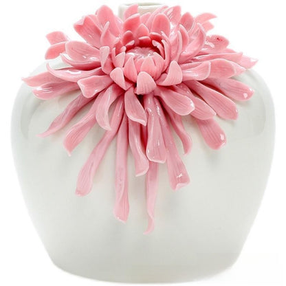Handmade Chrysanthemum Vase, ceramic vase — view 4