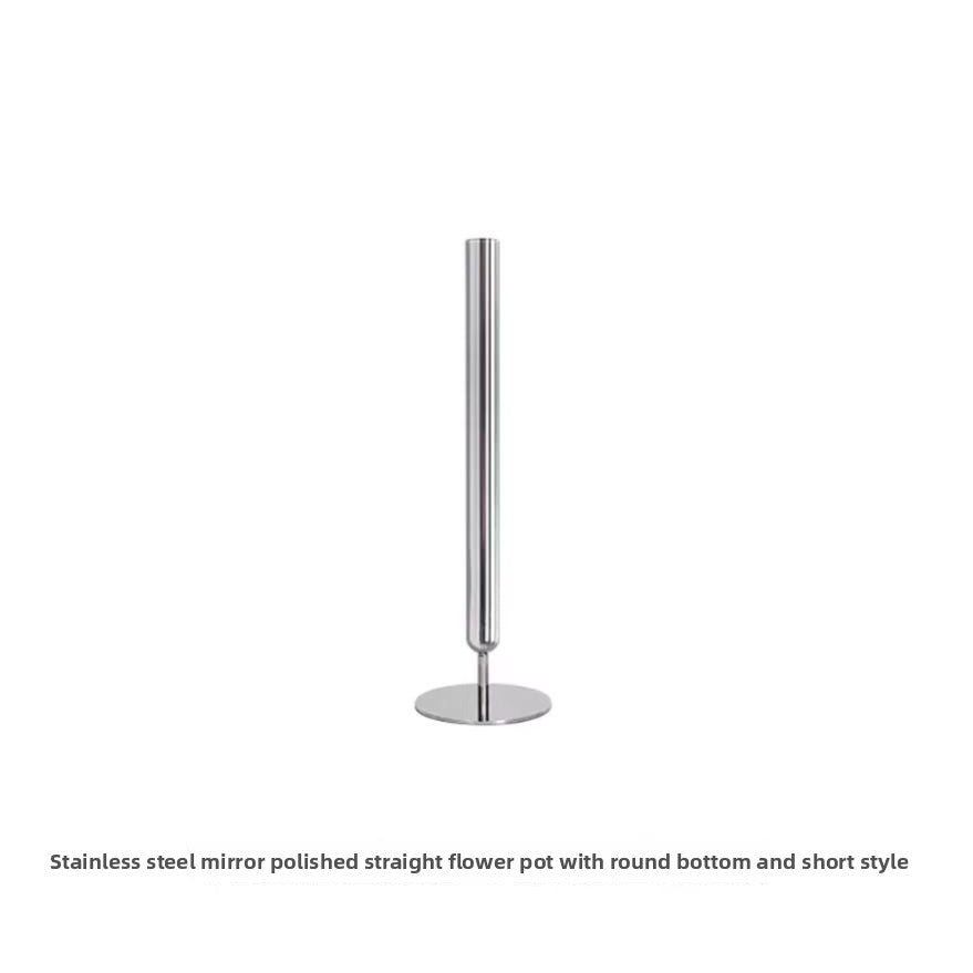 Geometric Steel Vase, faceted metal vase — view 7