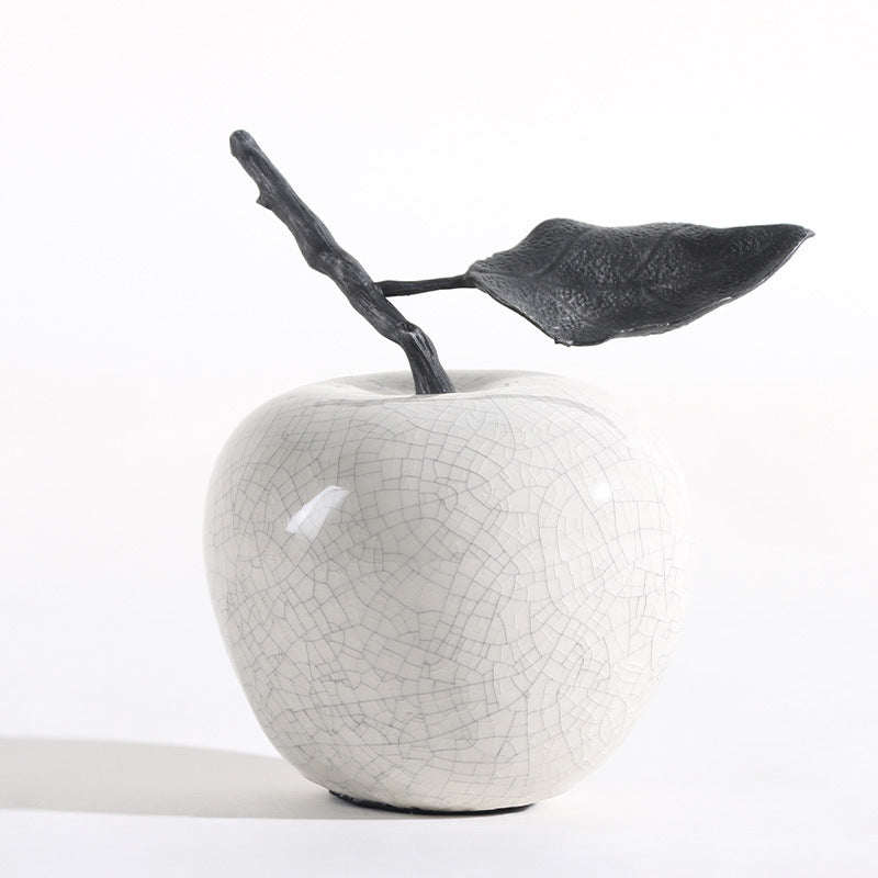 Marble-Effect Apple & Pear Sculpture — view 10