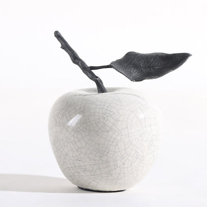 Marble-Effect Apple & Pear Sculpture — view 10