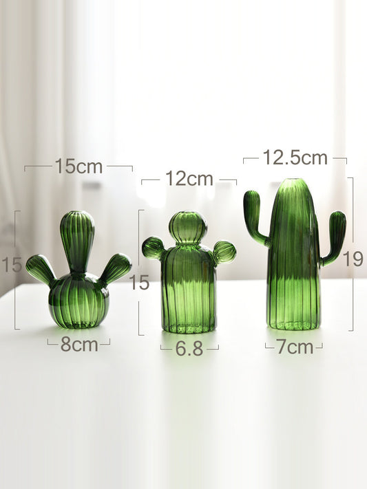 Coloured Glass Cactus Vase — view 2