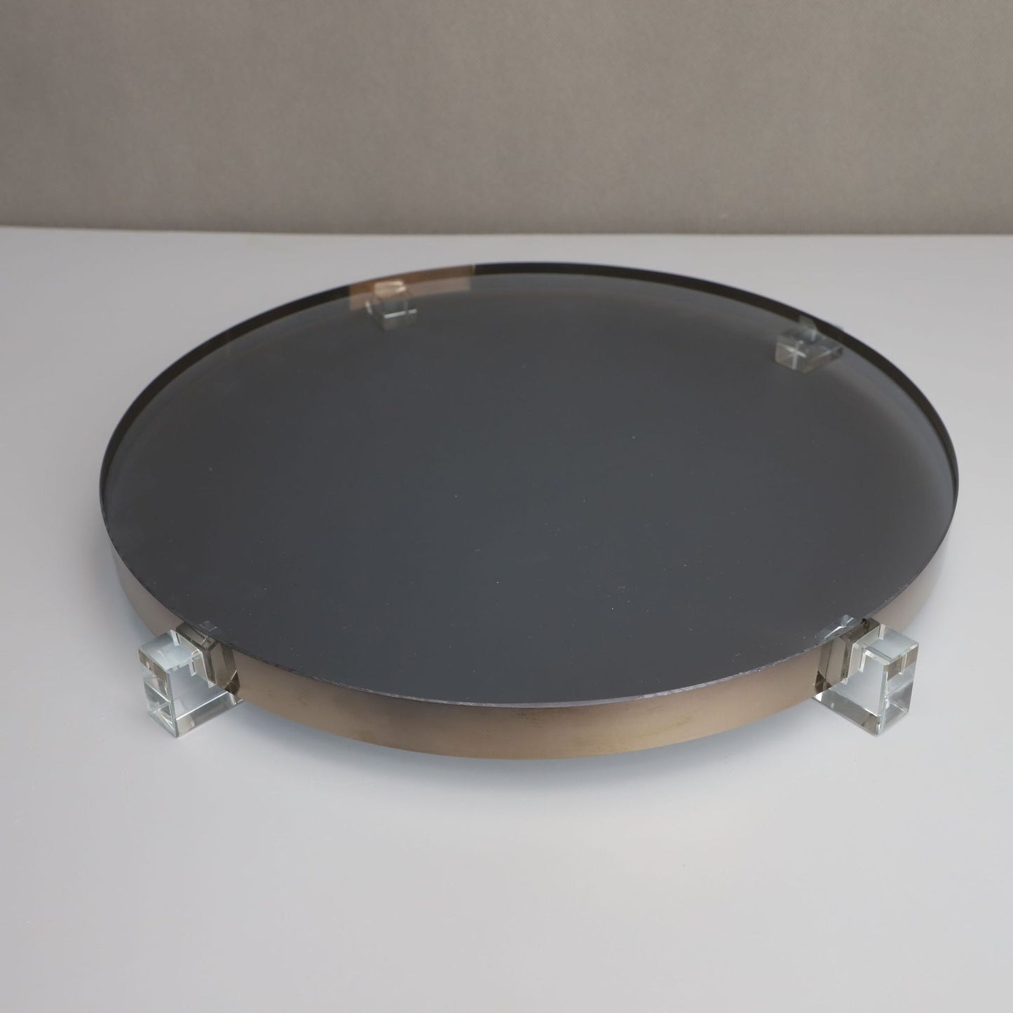 Smoke-Grey Crystal Tray, decorative tray — view 7