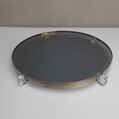 Smoke-Grey Crystal Tray, decorative tray — view 7