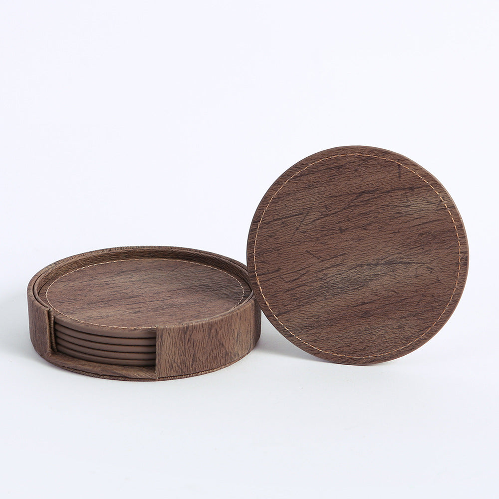 Double-Sided Leather Coaster Set — view 13