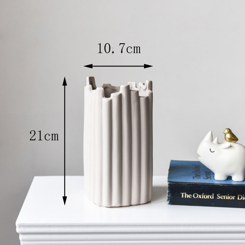 Nordic Irregular Ceramic Vase — view 7
