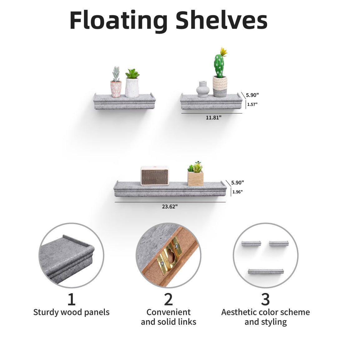 Invisible-Bracket Floating Shelf Grey — view 10