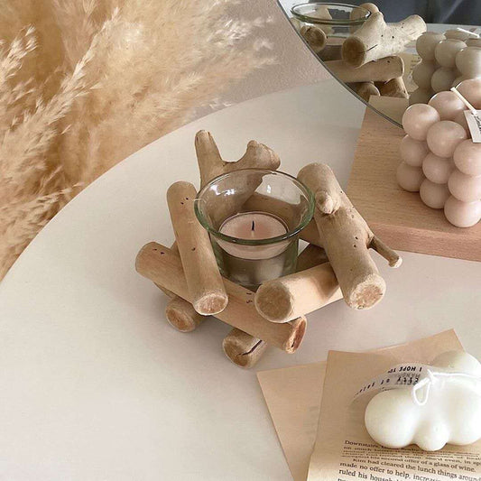 Driftwood-Style Candle Holder — candle holder | BYHIMSELF