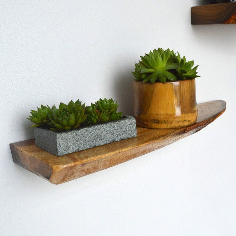 Solid Wood Wall Plant Shelf — view 6