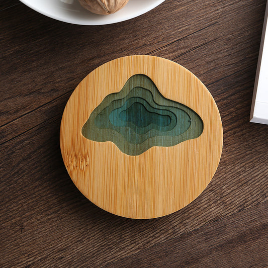 Bamboo Insulated Tea Coaster — view 2