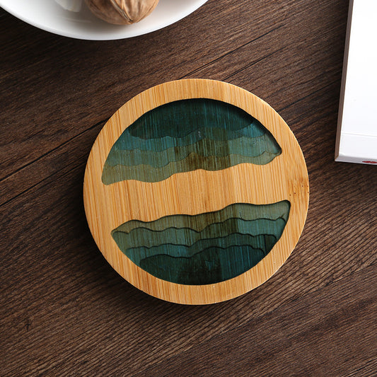 Bamboo Insulated Tea Coaster — bamboo cup coaster | BYHIMSELF