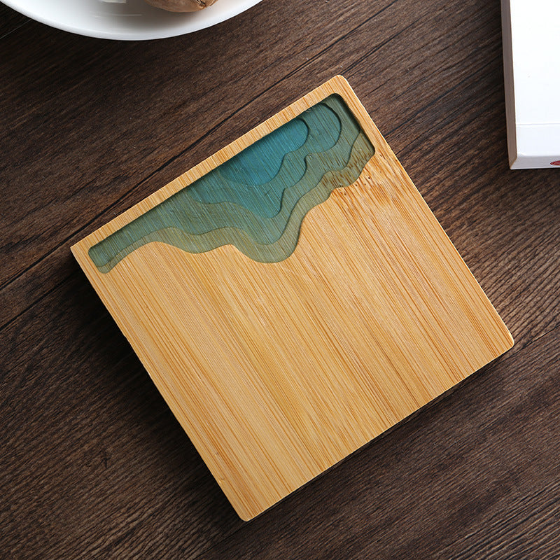 Bamboo Insulated Tea Coaster — view 6