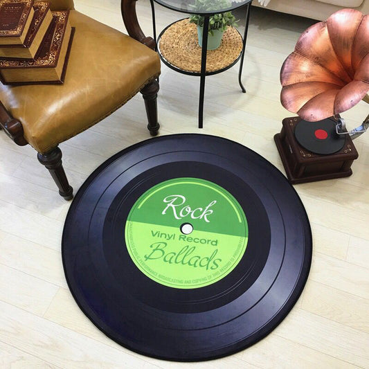 Retro Disc Round Rug — round area rug | BYHIMSELF