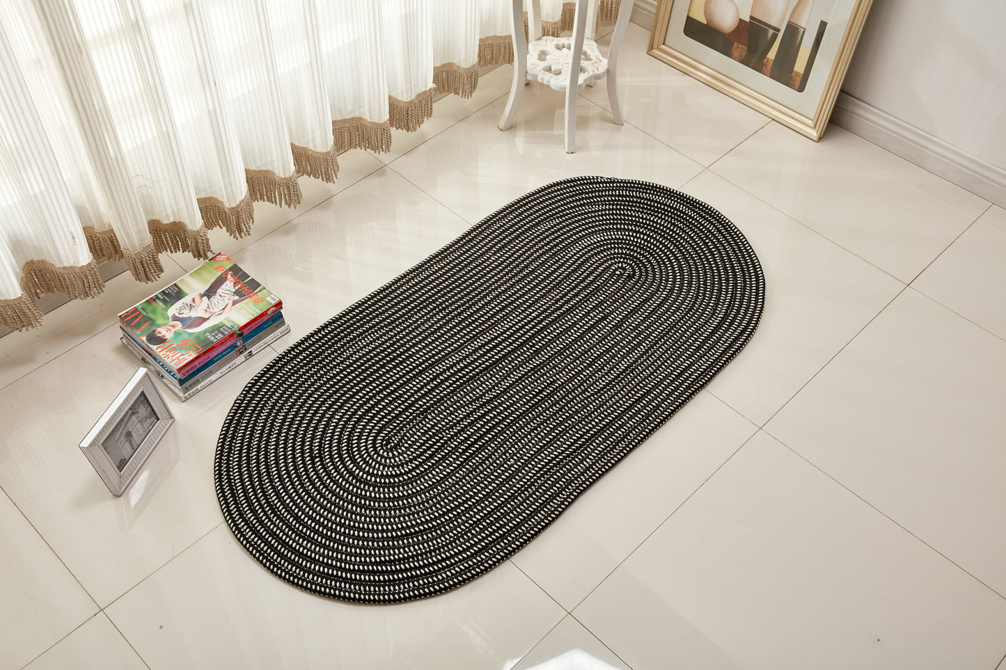 Rope-Woven Oval Rug - Machine Washable — view 6