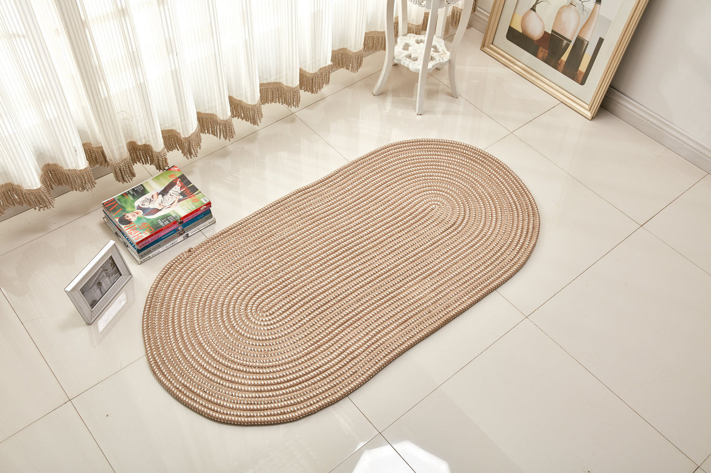 Rope-Woven Oval Rug - Machine Washable — view 5