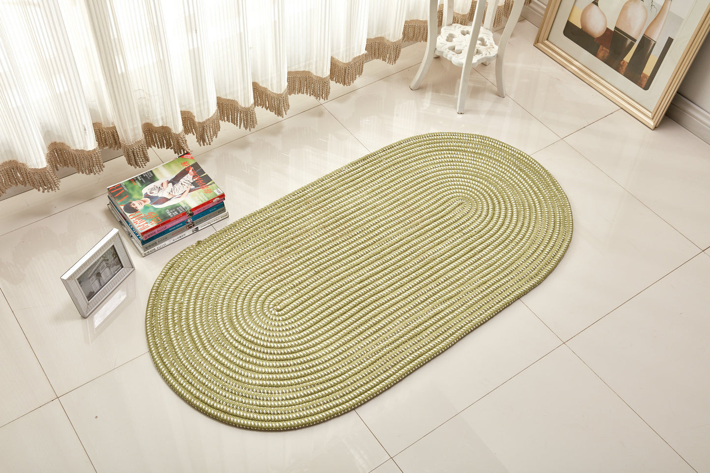 Rope-Woven Oval Rug - Machine Washable — view 3