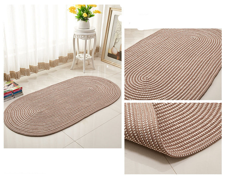 Rope-Woven Oval Rug - Machine Washable — view 7