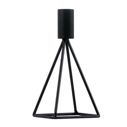 Black Iron Single-Stem Candle Holder — view 6