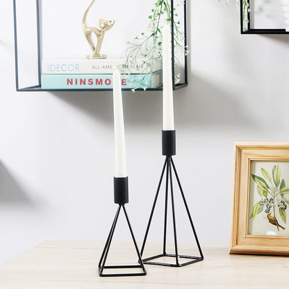 Black Iron Single-Stem Candle Holder — view 5