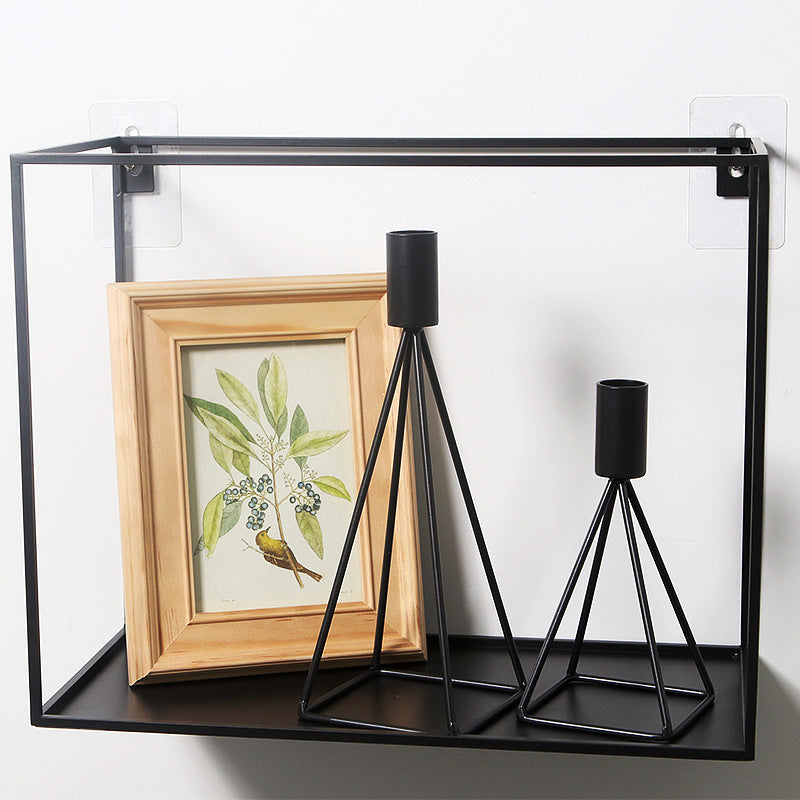Black Iron Single-Stem Candle Holder — view 4