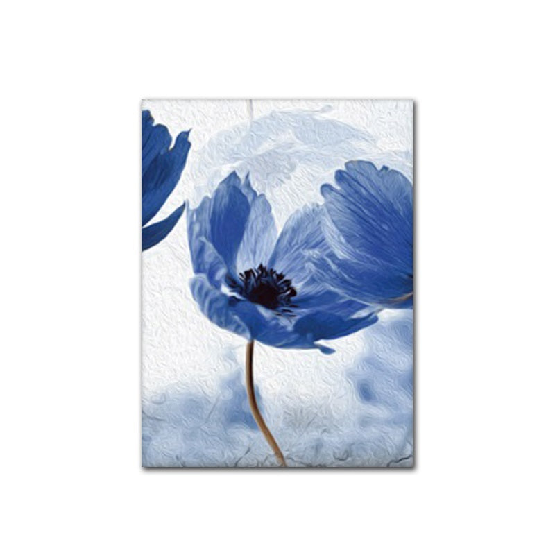 Nordic Blue Floral Canvas Print — view 5