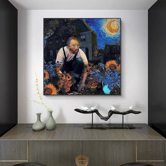 Sunflowers & Blue Sky Canvas Print — floral wall art | BYHIMSELF