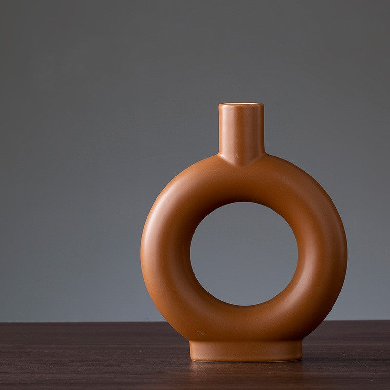Modern Minimalist Ceramic Vase — view 3