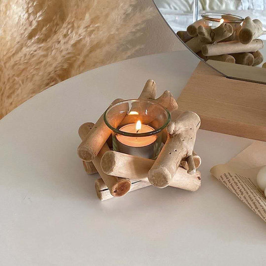 Driftwood-Style Candle Holder — view 2
