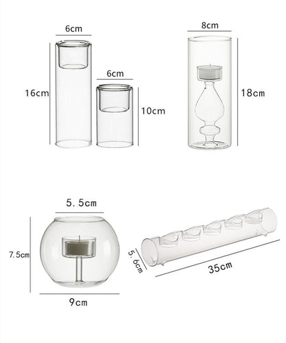 European Glass Candle Cup — view 2