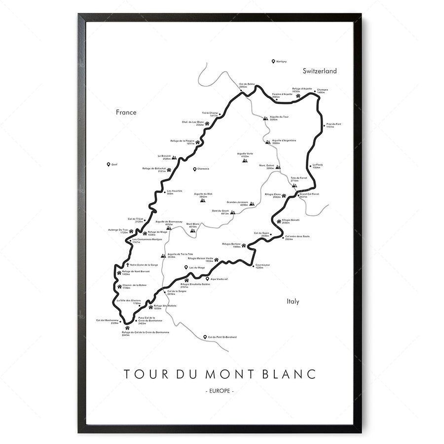 Custom Hiking Route Map Print — view 6