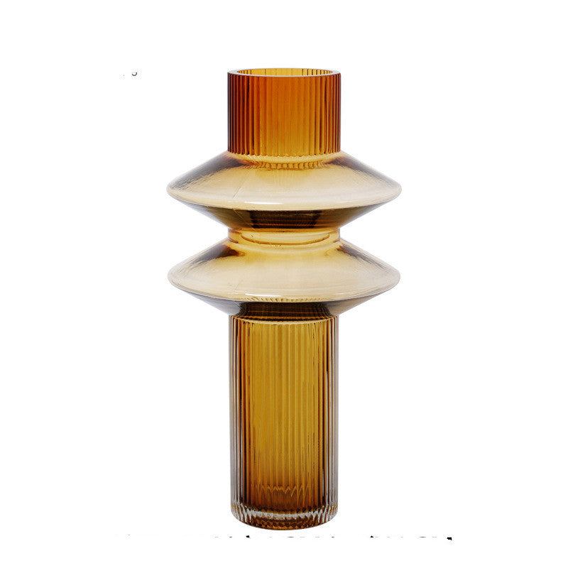 Amber Glass Craft Vase — view 3