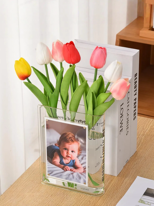 Acrylic Photo-Frame Vase — photo frame vase | BYHIMSELF
