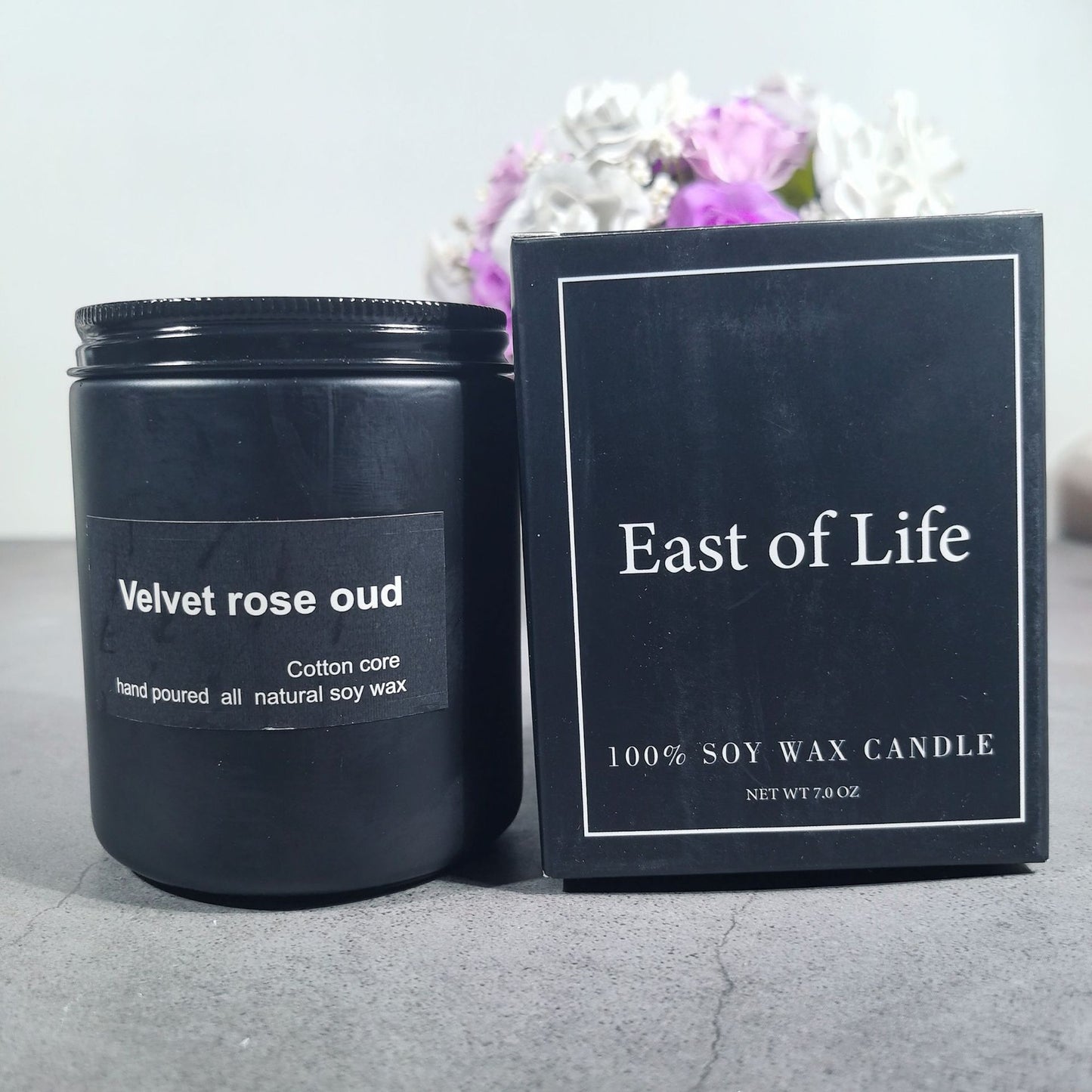 Frosted Glass Smokeless Soy Candle — view 4