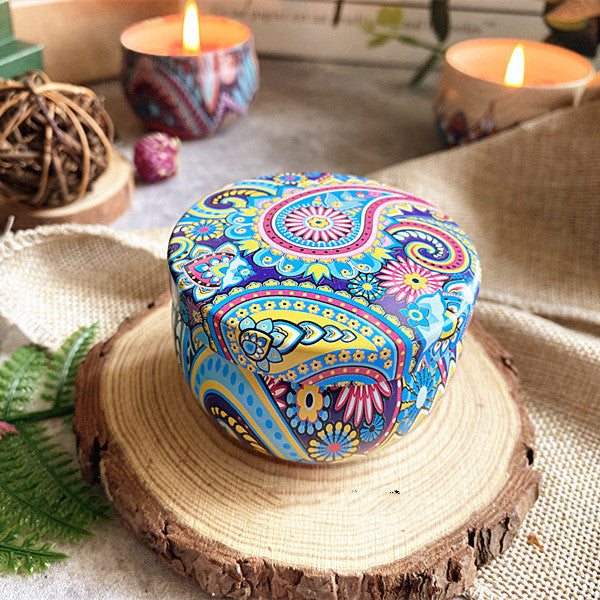 Dried Flower Soy Candle in Tin — view 3