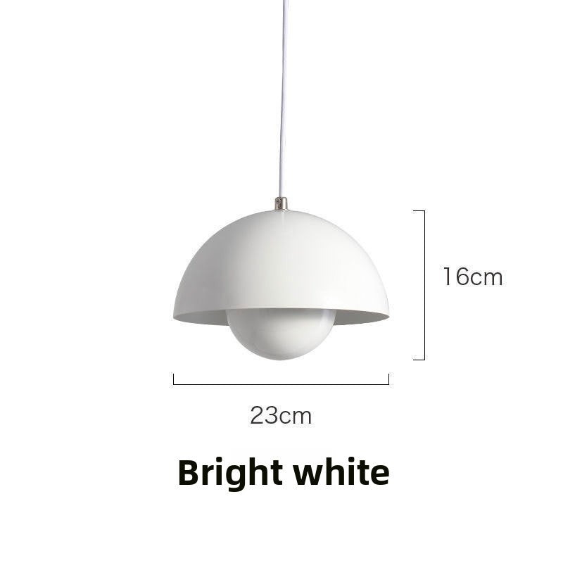 Full-Spectrum Creamy Bud Pendant Light, iron bud pendant light — view 7